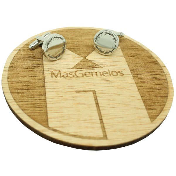 Custom shirt cufflinks engraved with Arabic words - steel