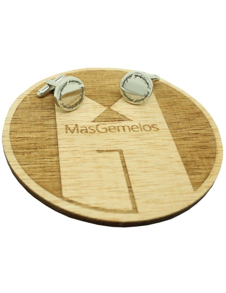 Custom shirt cufflinks engraved with Arabic words - steel