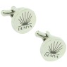 Custom shirt cufflinks engraved with company logo - steel