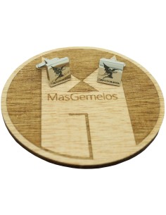 Boutons de manchette carrés en acier personnalisés - Fairies Wear Boot 2