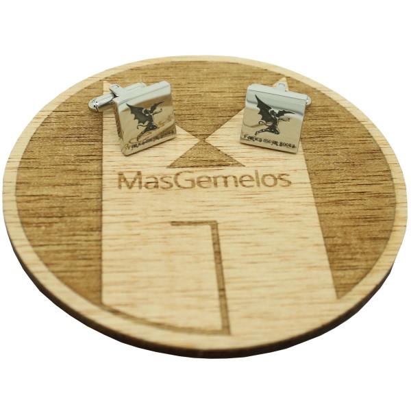 Boutons de manchette carrés en acier personnalisés - Fairies Wear Boot