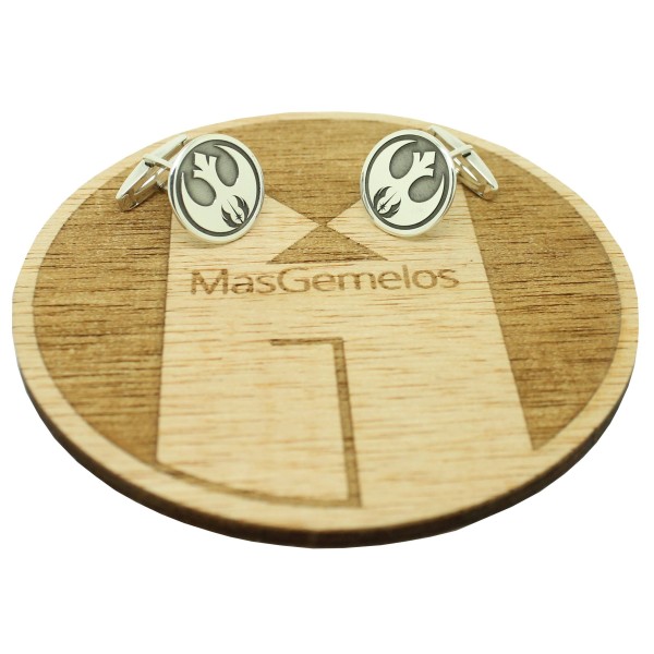 Manschettenkn Rebel Alliance Star Wars personalisiert aus 925er Silber