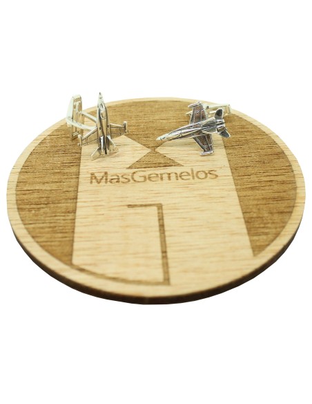 F-18 Fighter Fighter Shirt Cufflinks 925 Sterling Silver PREMIUM