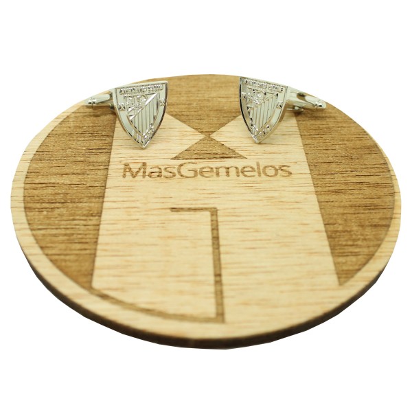 Boutons de manchette Athletic Club de Bilbao argentés