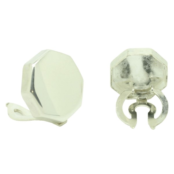 Couvre-boutons chemise personnalisés d'octogone argent sterling 925