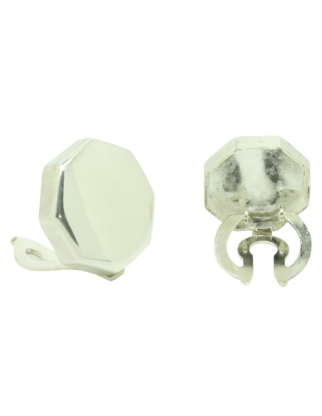 Custom octagon-shaped sterling silver shirt studs