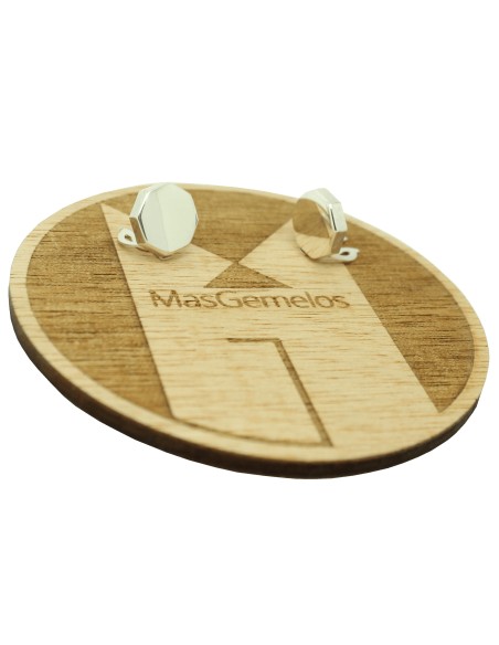 Couvre-boutons chemise personnalisés d'octogone argent sterling 925