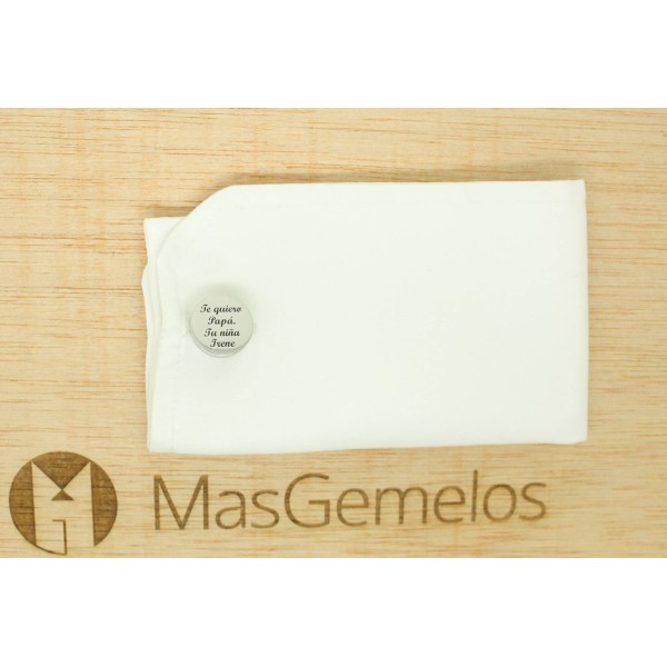 Gemelos camisa personalizado grabado Caminando siempre juntos - acero