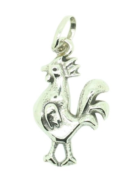 Boutons de manchette coq 3D en argent sterling PREMIUM