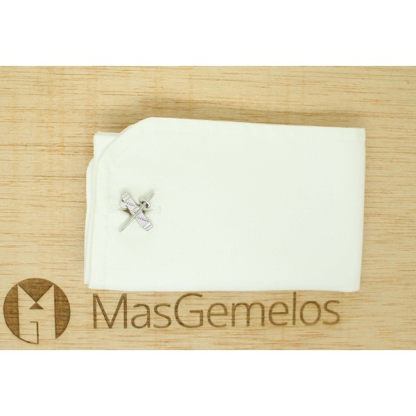 Cufflinks for Guardia Civil silver shield shirt