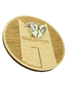 Custom cufflinks Nightmare Before Christmas heart 925 Silver 2