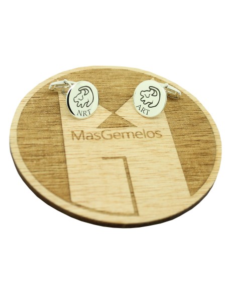 Abotoaduras Simba O REI LEÃO e Nomes e data Prata de Lei 925