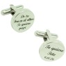 Boutons de manchette personnalisés avec phrases gravées De ton bras à