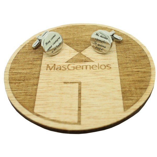 Custom cufflinks with engraved phrases From your arm to the altar I lo