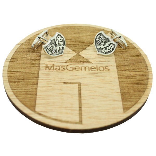 Boutons de manchette Rayo Vallecano CF en argent sterling 925 – PREMIU