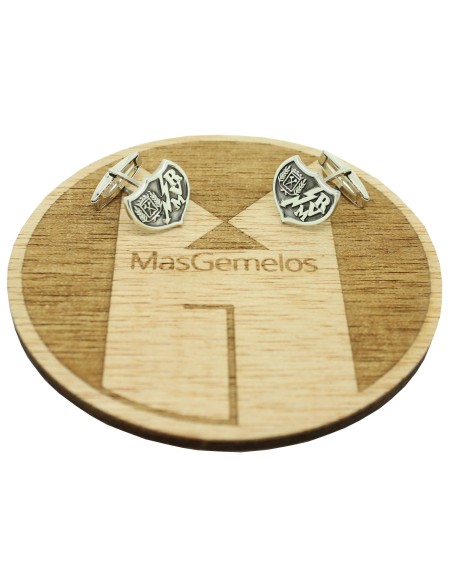 Boutons de manchette Rayo Vallecano CF en argent sterling 925 – PREMIU