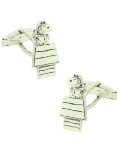 Personalisierte Snoopy-Manschettenknöpfe aus 925er Sterlingsilber