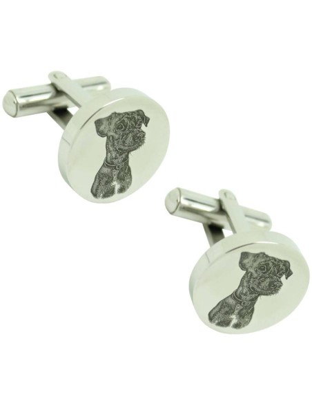 Gemelli da polso personalizzati con immagine cane per camicia acciaio