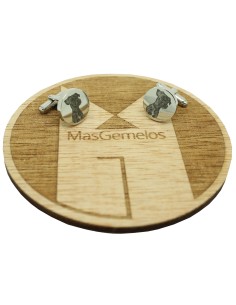 Custom dog image cufflinks for shirt stainless steel 2