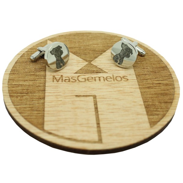 Boutons de manchette personnalisés avec image de chien pour chemise ac