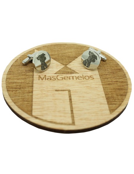 Boutons de manchette personnalisés avec image de chien pour chemise ac