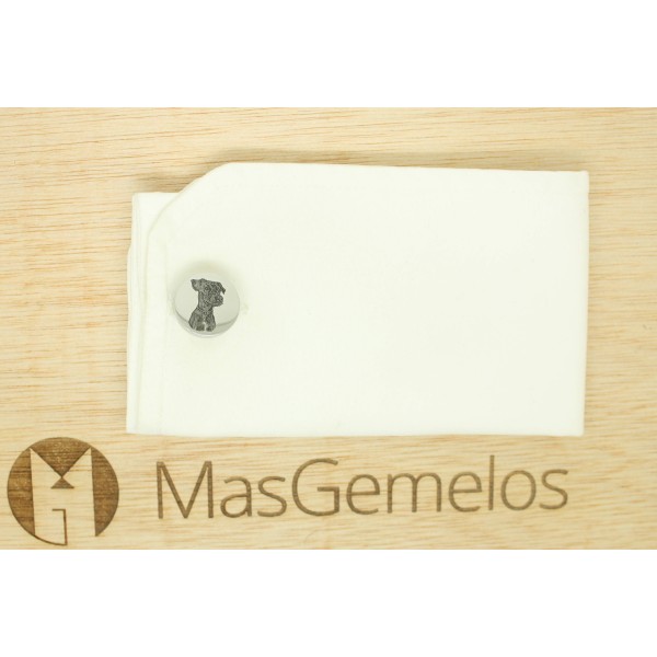 Custom dog image cufflinks for shirt stainless steel