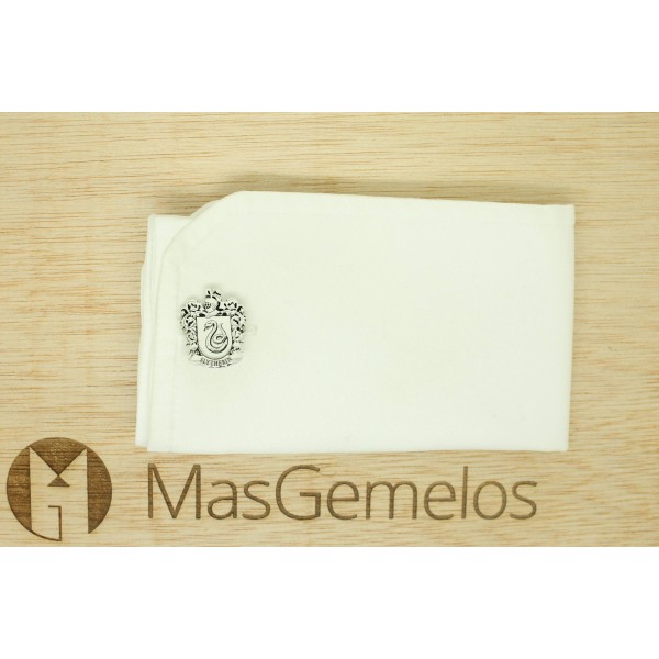 Boutons de manchette personnalisés blason de la maison Serpentard Harr