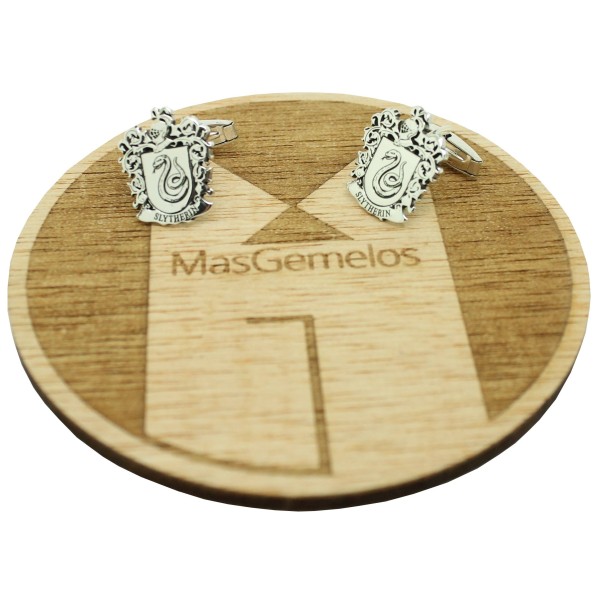 Custom Harry Potter Slytherin House Crest Cufflinks - 925 Sterling Sil