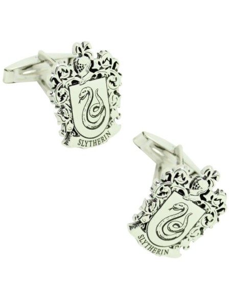 Custom Harry Potter Slytherin House Crest Cufflinks - 925 Sterling Sil