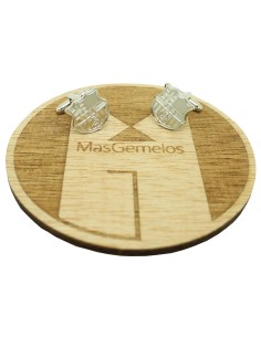 Silver Plated Barcelona FC Cufflinks 2