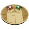 Boutons de manchette chemise champignon rouge vert Super Mario Bros.