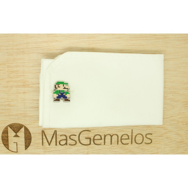 Cufflinks for shirt Luigi Bros pixel art