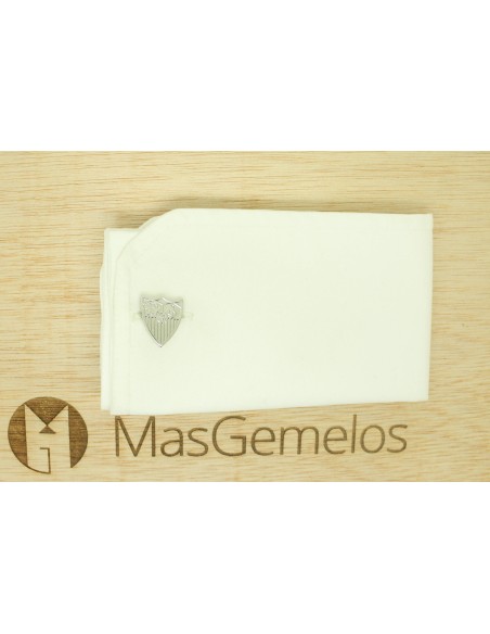 Gemelos para camisa Sevilla CF plateado