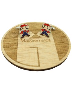 Cufflinks for shirt Super Mario Bros pixel art 2