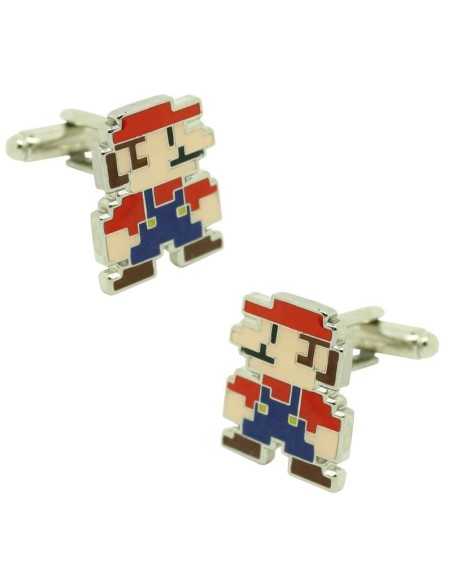 Cufflinks for shirt Super Mario Bros pixel art