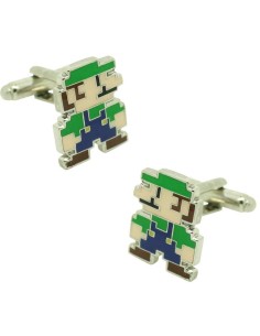 Cufflinks for shirt Luigi Bros pixel art