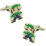 Boutons de manchette pour chemise Luigi Bros pixel art