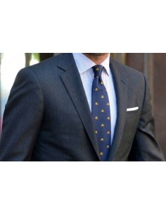 Cravate de chapeau une pièce bleu marine 2