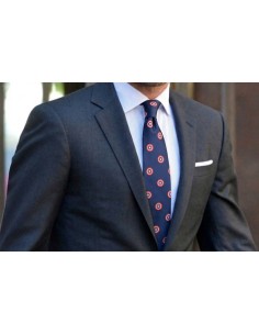 Corbata de CAPITAN AMÉRICA seda azul  2
