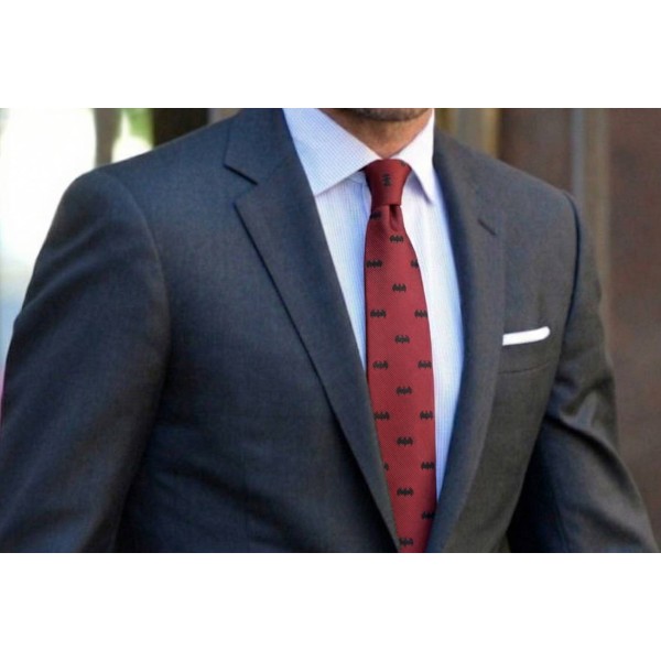 Corbata de Batman seda rojo