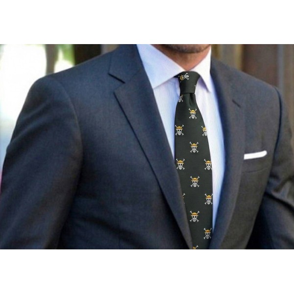 One Piece silk tie black