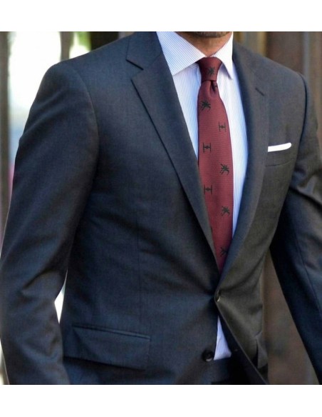 Necktie Silk Starfighter Tie and Star Wars X-Wing fighter