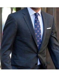 Corbata escudo Atlético de Madrid en azul marino 2