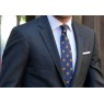 Flash tie with DC Comics logo in navy blue