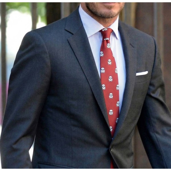 Corbata de seda Stormtrooper Star Wars roja