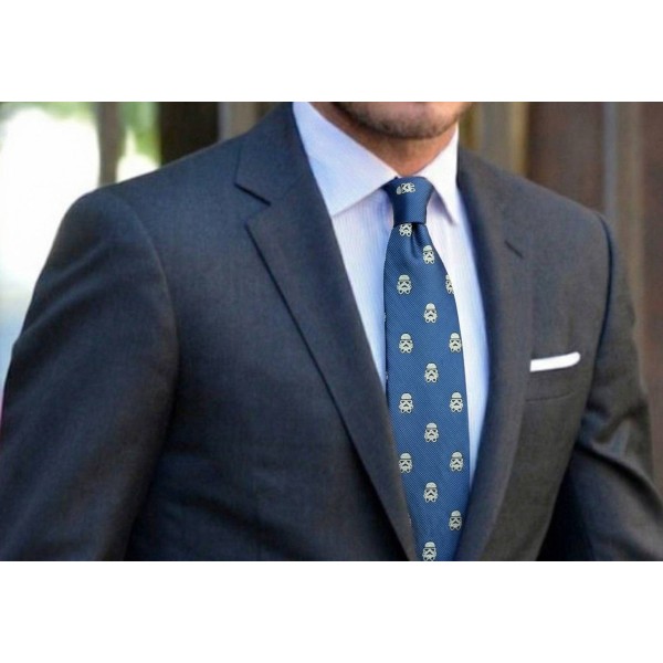 Corbata de seda Stormtrooper Star Wars color azul