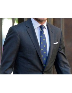 Corbata de seda Yoda Star Wars azul marino 2