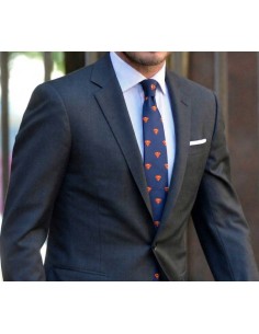 Corbata de SUPERMAN seda azul  2
