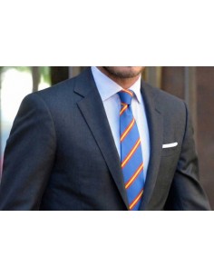 Light blue diagonal Spain flag tie 2