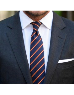 Silk tie with bull Spain navy blue 2